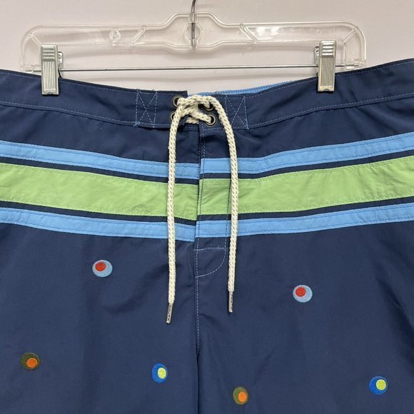 Tommy Bahama Men's Swim Board Shorts Navy Blue Polka Dot Mesh Lined Size L Relax - Picture 5 of 11